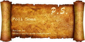 Poli Soma névjegykártya